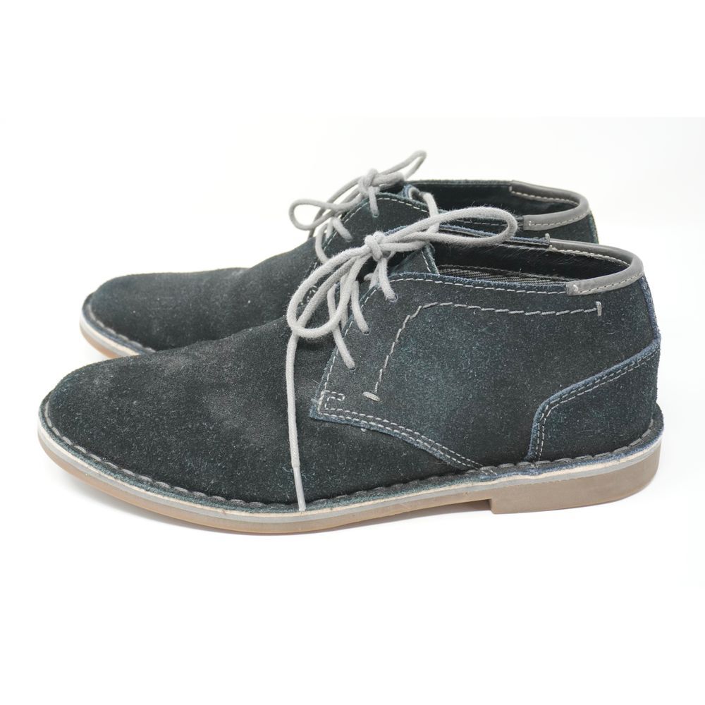 Kenneth‎ Cole Reaction Mens 8 Desert Sun Suede Chukka Boots Shoes Navy Grey
